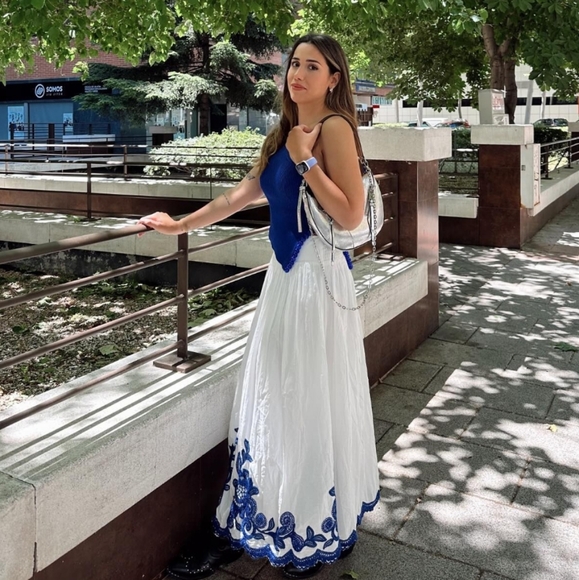 ZARA Skirt White and Blue Size XS and S - Picture 12 of 16